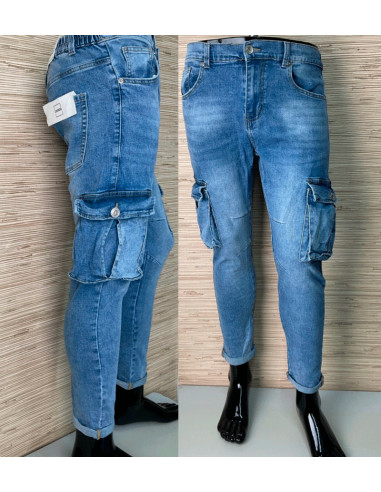 Pantalón tejano hombre bolsillos 
