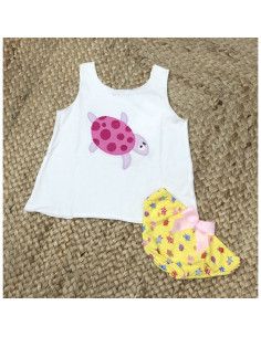Conjunto baño tortuga bebé niña  2