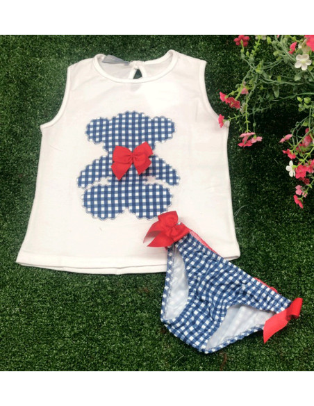 Conjunto baño oso bebé niña 