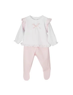 Conjunto polaina volantes bebé niña 