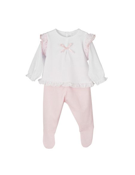 Conjunto polaina volantes bebé niña 