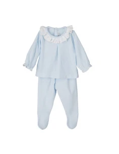Conjunto polaina volante en cuello bebé 