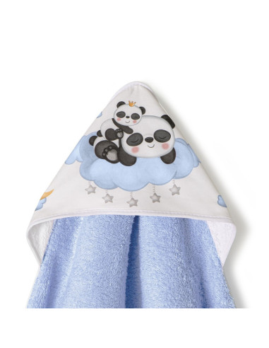 Capa de baño panda nube 
