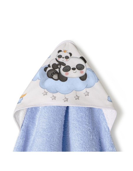 Capa de baño panda nube 