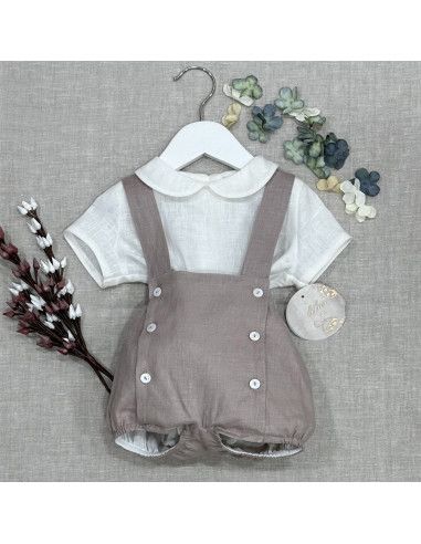Conjunto rana de lino ceremonia [product.brand] 3 - Ropa para Bebé | dyley | 