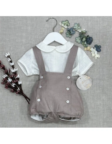 Conjunto rana de lino ceremonia 