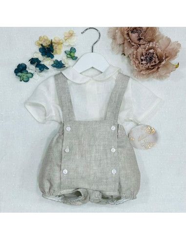 Conjunto rana de lino ceremonia [product.brand] 1 - Ropa para Bebé | dyley | 
