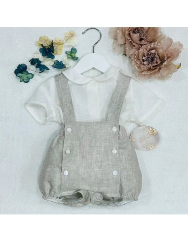 Conjunto rana de lino ceremonia 