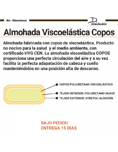 Almohada viscoelástica almoviscoc 