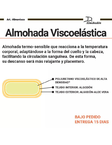 Almohada viscoelástica almovisco 