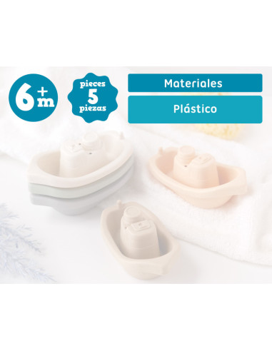 Set baño barquitos bebé 