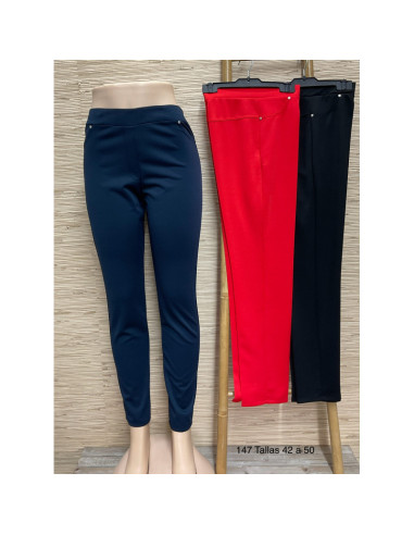 Pantalón punto roma mujer 