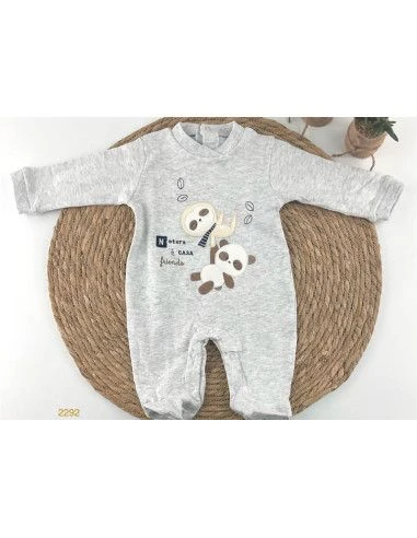 Pelele manga larga panda recién nacido [product.brand] 1 - Ropa para Bebé | dyley | 