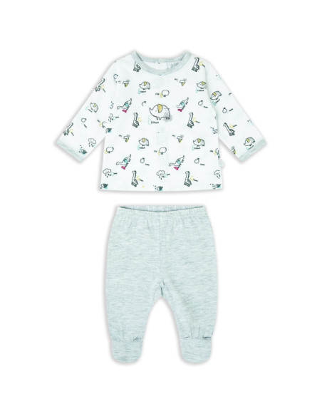 Conjunto polaina dinos bebé 