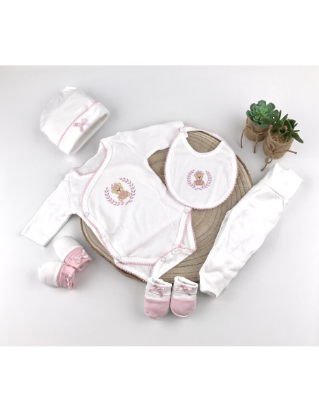 Estuche regalo conjunto 6 piezas oso bebé 