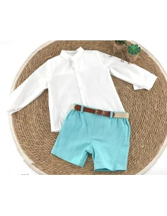 Conjunto bermuda y camisa infantil 