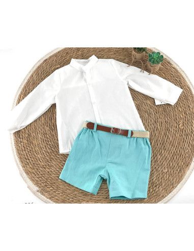 Conjunto bermuda y camisa infantil 