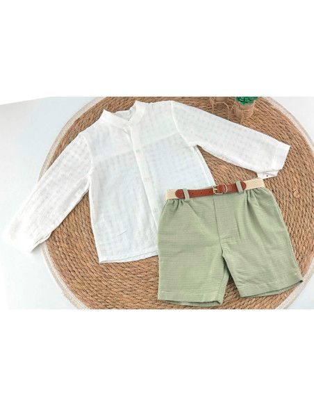 Conjunto bermuda y camisa mao infantil 