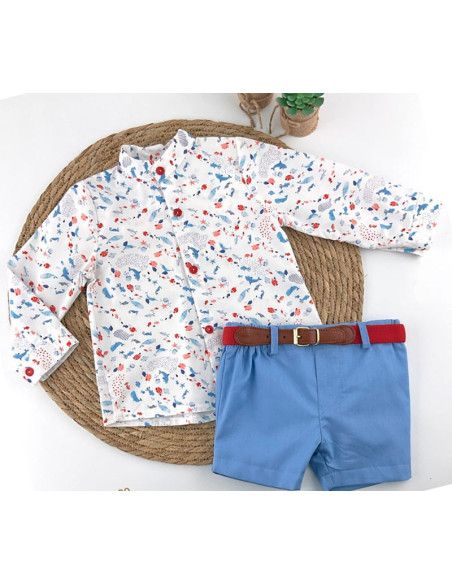 Conjunto bermuda y camisa infantil 
