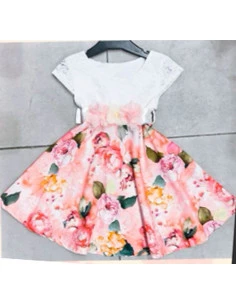 Vestido flores sin mangas para niña 