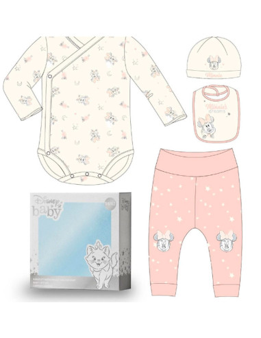 Regalo conjunto 4 piezas Minnie bebé 