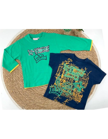 Estuche 2 camisetas infantiles de niño 