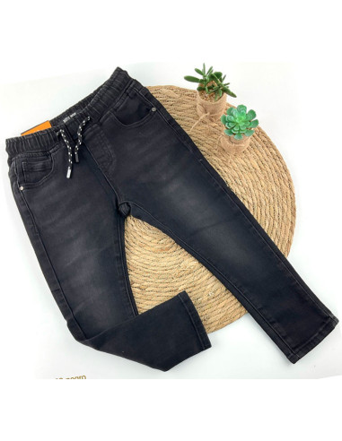 Pantalón tejano lycra negro de niño 