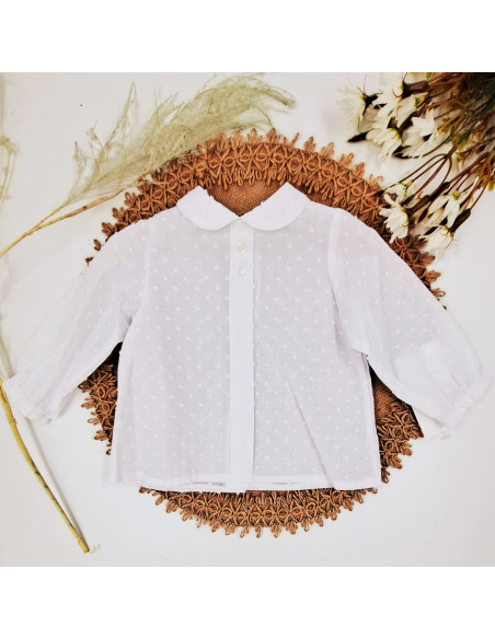 Blusa de tela plumeti bebé niño 