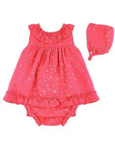 Vestido chambra y braguita bebé niña  2