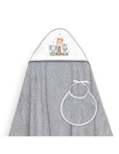 Capa de baño + babero jirafa elefante  2