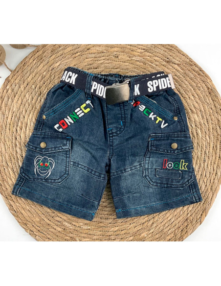 Bermuda denim bolsillos infantil 