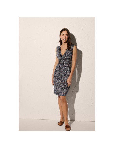 Vestido escote pico mujer 