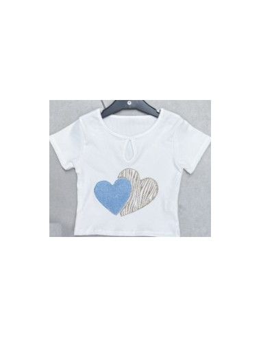 Camiseta manga corta corazón niña [product.brand] 1 - Ropa para Bebé | dyley | 