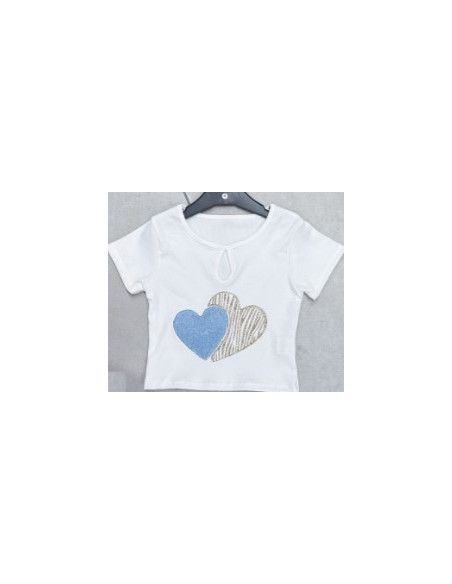 Camiseta manga corta corazón niña [product.brand] 1 - Ropa para Bebé | dyley | 