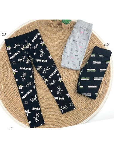 Leggins letras infantil 