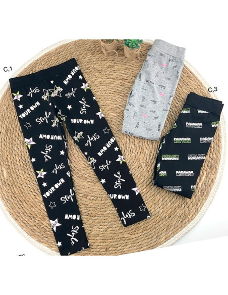 Leggins letras infantil 