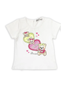Camiseta manga corta corazones bebé niña 