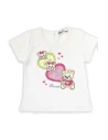 Camiseta manga corta corazones bebé niña 