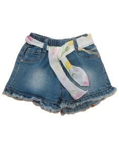 Pantalón corto denim bebé niña 