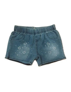 Pantalón corto denim bebé niña 