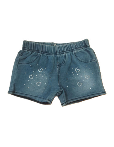 Pantalón corto denim bebé niña 