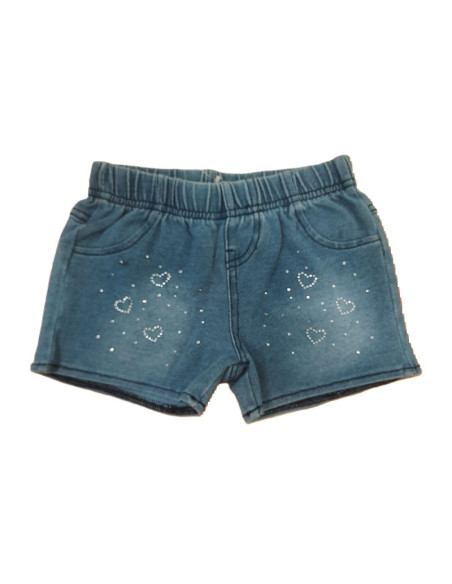 Pantalón corto denim bebé niña 