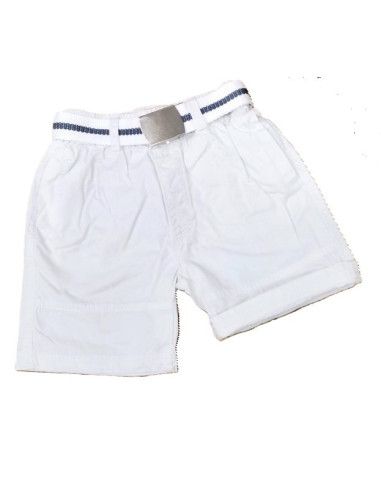 Bermuda loneta blanco niño 
