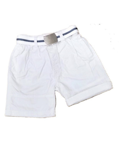 Bermuda loneta blanco niño 