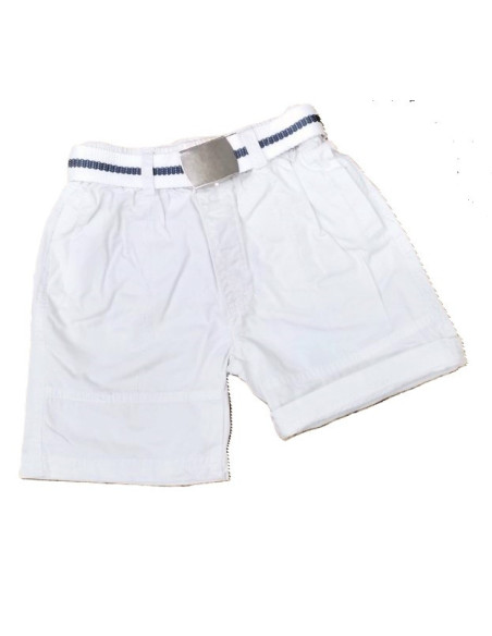 Bermuda loneta blanco niño 