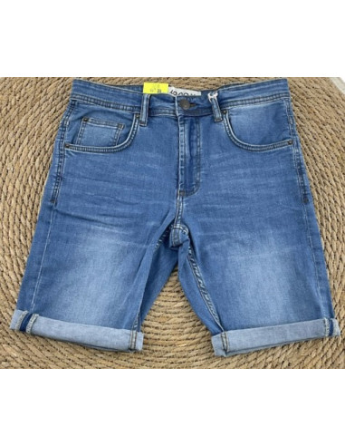 Pantalón bermuda lycra tejano hombre 