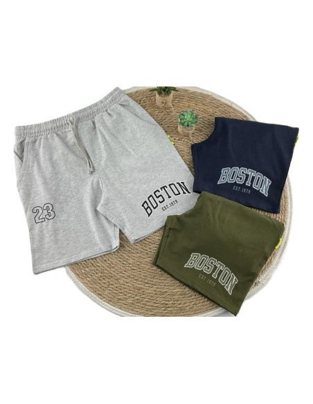 Pantalón bermuda punto hombre 