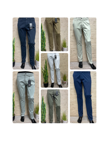 Pantalón hombre semi pitillo licra 