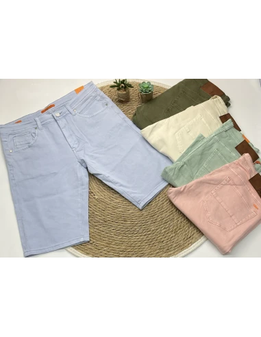 Pantalón bermuda tejana licra hombre 