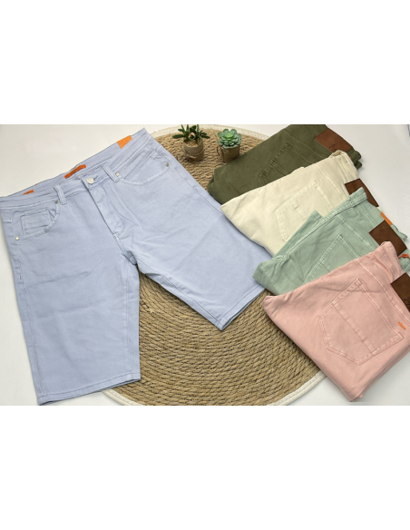 Pantalón bermuda tejana licra hombre 